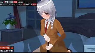 Аниме без цензуры, дрочка Тессы, кримпай на поддержке - порно видео